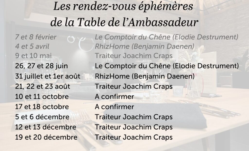restaurant éphémère Ambassadeur